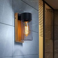 Applique murale d'extérieur LED Lampe d'extérieur IP44 noir acier inoxydable H 22,5 cm