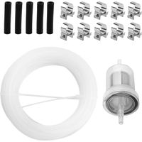 17 PCS 4M Car Air Parking Heater Tube, Auxiliary Diesel Heater Fuel Line Kit Diesel Heater Fuel Pipe Line Hose Clip 470499 Fuel Filter Crude Oil Replacement Part for Webasto Eberspacher