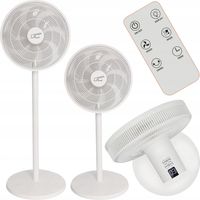 LTC 55W ventilador de pie negro y plateado silencioso