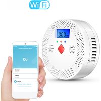 Irovami Détecteur de monoxyde de carbone portable Tuya Wifi avec écran LCD, alarme sonore et lumineuse et indicateur de batterie faible