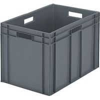 Bac palettisable norme Europe - Contenance : 45 L - Dimensions (l x p x h) : 600 x 400 x 235 mm - Coloris : gris - SCHOELLER ALLIBERT