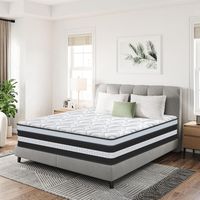 Matelas 160x200 cm Premium, Très épais 26cm, HYBRIDE: Mousse à mémoire de Forme+Ressorts ensachés, Ergonomique, H3 Mi-ferme, Durable, 7 Zones, Hypoallergénique, Respirant, Support à Haute résilience