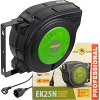 Procraft EK25N Cable alargador retráctil de 25 m