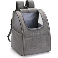 Graue Haustier-Ausflugstasche, tragbarer, atmungsaktiver Haustier-Rucksack, grau