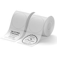 2 Rollen Etiketten für B1-, B21- und B3S-Drucker (50 x 50, 2 runde Rollen)