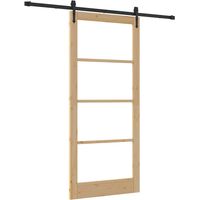 Maison Exclusive - Porte coulissante 93 x 211 cm Solid Pine Wood and Glass