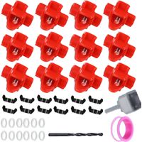 Set di 12 beccucci orizzontali per abbeveratoio automatico per pollaio, con punte da trapano per mangiatoie a tenuta stagna, kit per abbeveratoio da esterno per pollaio.
