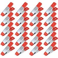 CSPARKV 20 Stück Metall-Federklemmen, Modellbau-Pinzette, Metall-Federklemmen, Griffhalter-Wäscheklammern für Plane, Camping, Plane, Holzbearbeitung, Modellierwerkzeug – 2 Zoll
