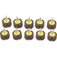 10pcs Roues à Feuillets Abrasif Meule de Polissage Disque de Meule à Lamelles en Papier Abrasif avec une Tige de 6mm 40×25×6mm