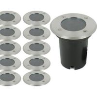 Lot de 10 Spots Encastrable de sol ARUM LIGHTING CANYON - INOX 304 - GU10 - IP67