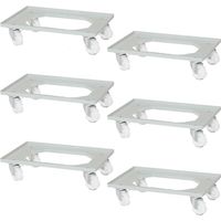 BRB 6 Logistikroller für Eurobehälter, 615x415x175 mm, weiße Kunststoffräder (weiß)
