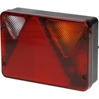 Fanale posteriore rettangolare rosso/arancioe fissaggio a vite 188x51x135mm 5-pin/4-pin'Ajba AJBA LA82130