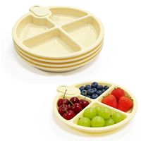 Assiettes compartimentées, assiettes à grignotage, assiettes à fondue, vaisselle incassable, contrôle des portions, assiettes à menu, assiettes réutilisables, pour adultes, assiettes à dessert, lot de