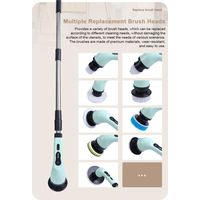 Machine de nettoyage électrique sans fil rechargeable, brosse automatique pour la vaisselle, la baignoire et le carrelage, outil de nettoyage professionnel avec tige télescopique.