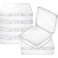 FENOPLASTICABoîtes de rangement en plastique transparent pour ranger divers petits objets, lot de 6 (8,5 x 6 x 2,5 cm)