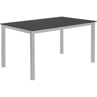 Mesa para cocina, comedor fija acabado cristal negro, 140cm(ancho) 75cm(altura) 90cm(fondo).