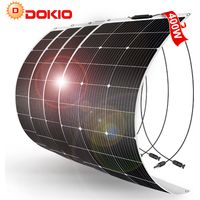 4x 100W Solarpanel 12v Flexibles Monokristallines Solarmodul für Haus/Wohnwagen/Van/Boot/Batterie/Garten