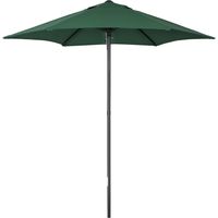 Parasol de Terraza con Mástil de Aluminio Techo de Ventilación y Poste Desmontable Impermeable para Patio Verde