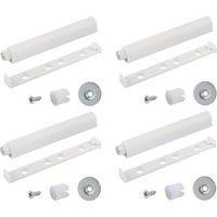 Cyclingcolors – Loqueteau magnétique pour meuble – 4x mécanisme d'ouverture sans poignée – En plastique blanc – Pour portes et tiroirs