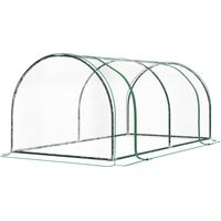 Invernadero Exterior 200x100x80 cm Marco Acero Cubierta PVC Cultivo Plantas Tomates Transparente