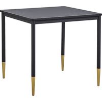 Tavolo Quadrato 80 x 80 cm Cucina Pranzo Piano MDF Nero Shalford