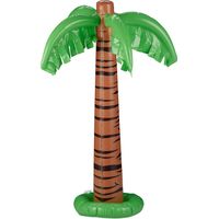 Bouée gonflable palmier, lot de 2, Palmier gonflable XXL piscine et plage, Palmier tropical géant à gonfler, vert-brun