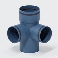 Poloplast POLO-KAL XS-Rohr PKXEDA Eckabzweig Doppeleckabzweig110/90/90 - 87,5° sohlegleich 101539