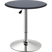 Round Bar Table, 360 Degree Swivel Counter Pub Table with Adjustable Height, for Kitchen, Cafe, Black