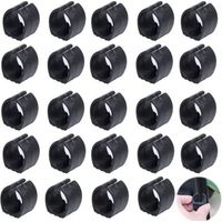 Patins de Serrage de Tube de Chaise en Plastique Chaise en Plastique pour Pieds de Chaise en Forme de U Patins pour Pieds de Chaise à Attaches pour tubes ronds 24 pièces (25mm)