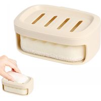 Double soap dish with drain, soap dish, container box, box holder, detachable slotted drain dish