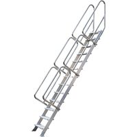 Scala industriale 18 gradini - Altezza raggiungibile 4.43m - Inclinazione 60° - SCA7368/18-2R