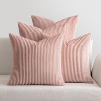 Lot de 4 housses de coussin, housses de coussin en velours côtelé, housses de coussin décoratives, coussins de canapé, coussins de canapé, housse de coussin décorative avec fermeture éclair dissimulée