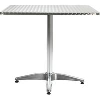 Table de jardin Table d'extérieur Argenté 80x80x70 cm Aluminium