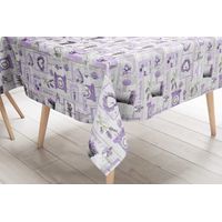 TOVAGLIA LIMA © in TELA CERATA plastificata LAVABILE idrorepellente in PVC LAVANDA made in Italy Cm.140x500