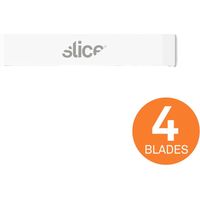 Slice 10535 Lame di ricambio in ceramica, lama a scalpello sottile, fronte/retro 4 pz.