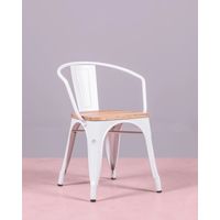 Nest Dream - Industriestuhl mit Armlehnen - Bistro - Weiß