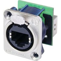 Neutrik NE8FDP Connettore per dati RJ45 EtherCon® serie D NE8FDP Presa dritta NE8FDP Poli: 8P8C Nickel 1 pz.
