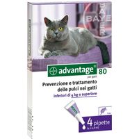 Vorteilspunkt für 80 Präventionsflöhe und Zecken für Katzen mit 4 kg 4 Pipetten