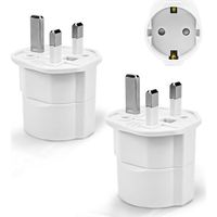 Adaptateur Prise Anglaise, Adaptateur de Voyage France vers UK, Adaptateur de Prise,Adaptateur Type G (Blanc)