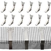 12 Pack Tablecloth Clips,Butterfly Picnic Table Cloth Holder Clip Indoor,Heavy Duty Picnic Table Clips for Party Wedding Home Restaurant Camping Accessories