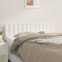 Lot de 2 Têtes de lit,Panneau de lit,Pour Lit adulte Blanc 72x5x78/88 cm Similicuir XJDT548104