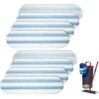 Convient au système de balai plat Vileda H2prO/ O-Cedar H2prO, paquet de 8 tampons de rechange, lavables en machine/réutilisables, efficaces sur le bois dur, le carrelage, le vinyle, le marbre, le bam