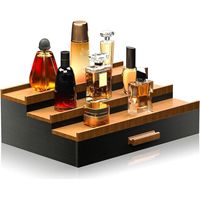 Organisateur de Parfum pour Homme à 3 étages - Boîte de Rangement pour cosmétiques - Présentoir de Parfum avec tiroir caché - Porte-Parfum - Étagère à graduée pour Commode