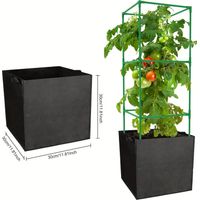 3 sacs de culture horticole respirants, 26,5 litres Square Grow Bag - léger et durable à l'intérieur et à l'extérieur