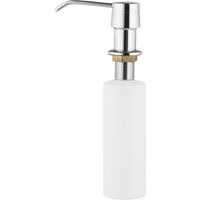 Distributeur pour évier de cuisine, pour liquide vaisselle, 5,3 x 23,4 cm, plastique chromé - Larri