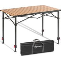 Homecall Klapptisch Campingtisch Höhenverstellbar Klappbar Balkontisch Gartentisch Tragbar (Höhenverstellbares Bein(76/84,5/92,5 cm),Aluminum Roll Up Tabletop bis 100kg), für 4-6 Personen,für Camping,