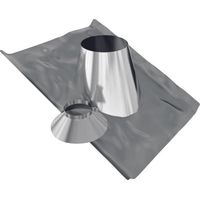 Solin de toit inox 5° à 30° – Collet Duoten 150/200mm – Paroi inférieure inox 304 – Isolation laine de roche 25mm