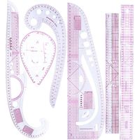 6PCS French Metric Ruler Clothing Fashion Ruler Curve Shaped Grading Rulers Sewing Tools for Sewing