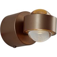 Design Wall Lamp Dark Bronze incl. LED IP44 - Lens
