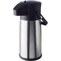 APS Caraffa Termica con pompa – Budget-in acciaio inox e polipropilene, Ø 13,5 cm, altezza: 32,5 cm